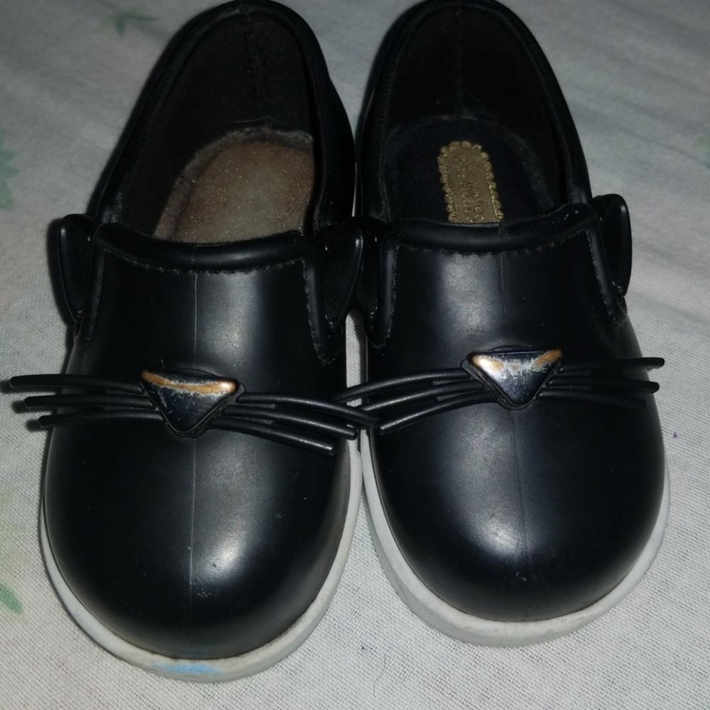 Mini Melissa black cat shoes